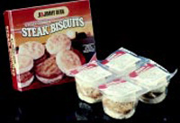 Modified-atmosphere packaging is being used for a variety of products distributed under refrigeration. From left, Jimmy Dean processed meat sandwiches; home-meal replacement kits consisting of sauce plus individual packets of modified-atmosphere-packaged pasta and modified-atmosphere-packaged fresh-cut vegetables; and DiGiorno high-acid pasta sauce.