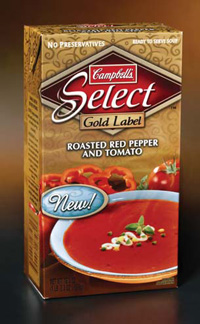 Campbell Soup Co.’s Select particulate-containing soups are aseptically packaged on SIG Combibloc equipment.