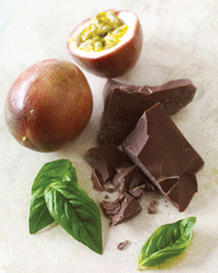 Bittersweet chocolate pairs with passion fruit cream in a decadent torte conceived of by McCormick & Co. product developers.