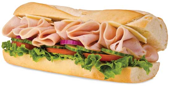 Sandwich with deli meats