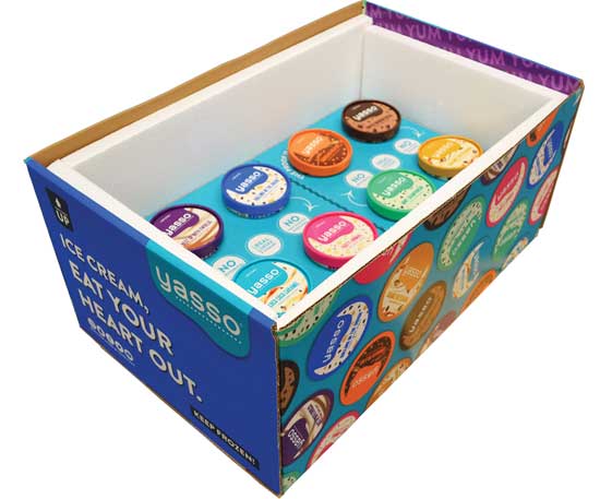 Abbott-Action digitally  printed promotional boxes for Yasso.