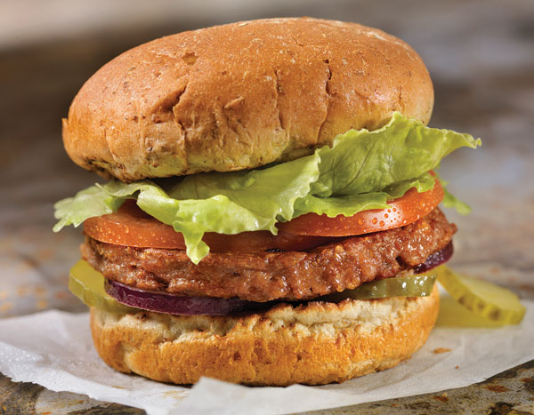 Plant-based, meat-free burger