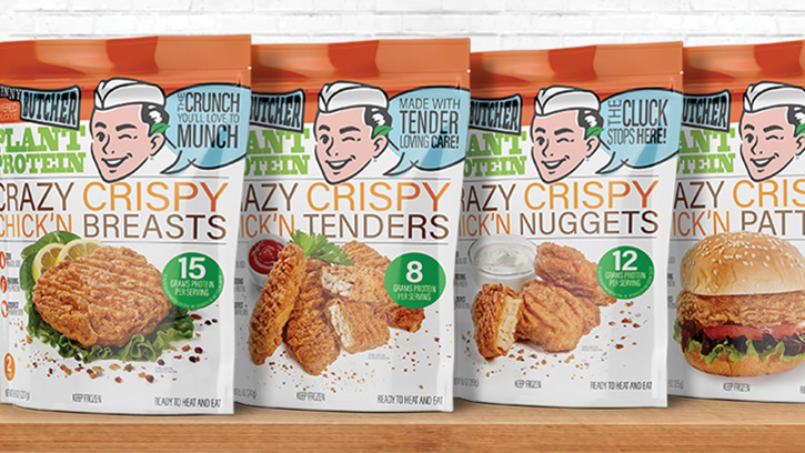 Skinny Butcher brand of plant-based chicken products