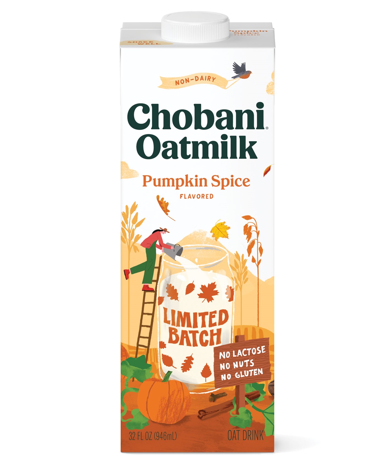 Chobani Oatmilk Pumpkin Spice, a flavored oat milk drink