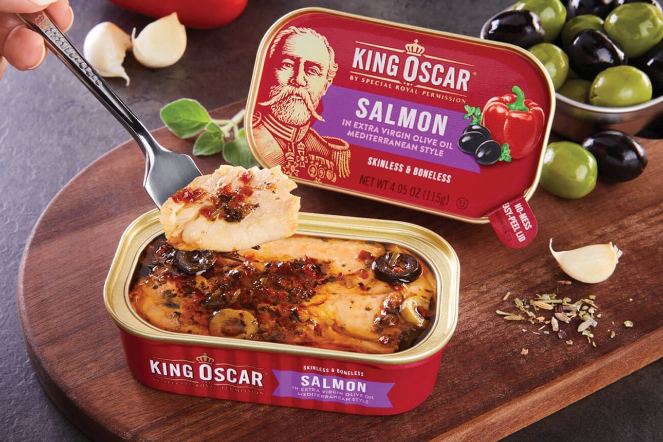 King Oscar Skinless & Boneless Atlantic Salmon in Extra Virgin Olive Oil