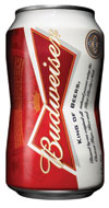 Budweiser bowtie-shaped beer can