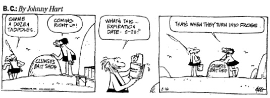 Fig. 1—Establishing an open date. Reproduced courtesy of the cartoonist
