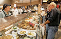Wegmans Food Markets look and feel like a European open market with a Chef’s Case with chef-prepared entrees, side dishes, and salads, wood-fired brick oven for breads, and an authentic French pastry shop.