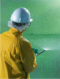 Zero Trans Fat Oil Cleaning Program is designed to cling to vertical surfaces and stay wet on these surfaces.