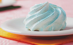 Meringue gets a lift from gum ingredients that replace egg whites. 