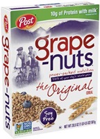 Post’s Grape-Nuts cereal