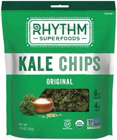 Rhythm Superfoods kale chips. Photo courtesy of Rhythm Superfoods 