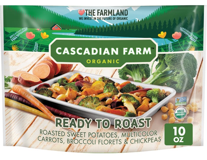 no-prep Cascadian Farm Frozen Ready to Roast Vegetables
