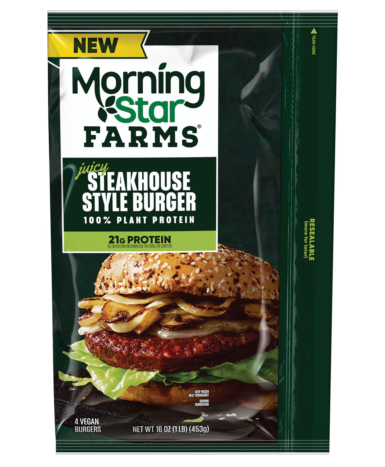 MorningStar Farms Steakhouse Style plant-based burger