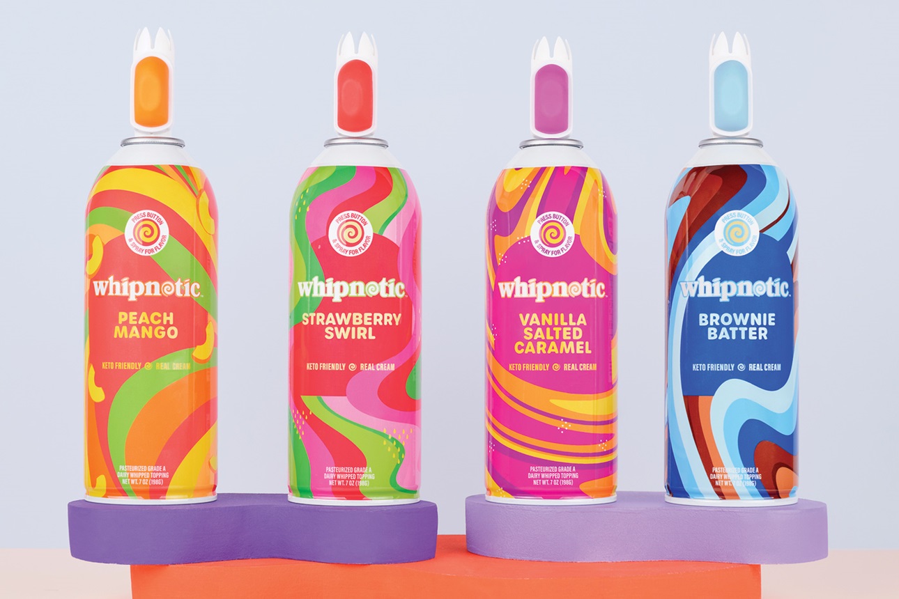 Whipnotic Whipped cream with all-natural fruit juice or indulgent flavors