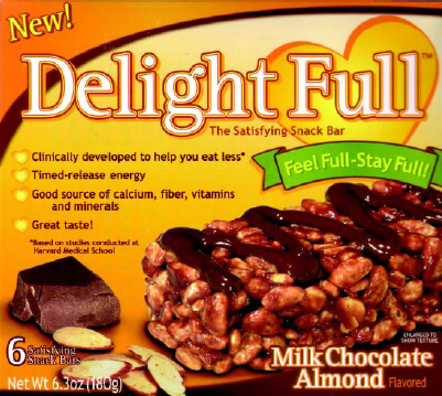 Fig 2—DelightFull Bars, which contain dietary fiber, are marketed to help consumers eat less.