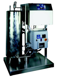 Self-contained ozonation system, the 10CS-05, supplies ozonated water (aqueous ozone) at 30–100 gal/min.