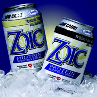 ZOIC® Protein Nutrition Drink from LifeForce Labs is 99% fat free, offers 21 g of protein, and has only 2 net carbs/serving. The beverage contains soy protein and is certified by the American Heart Association as meeting food criteria for saturated fat and cholesterol for healthy people over age 2.