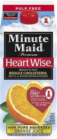 Coca-Cola Co. has applied for approval to market its Minute Maid Premium Heart Wise Orange Juice in the UK.
