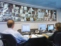 Remotely operated cameras provide surveillance throughout the facility and perimeter areas.