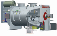 Cutaway view of Littleford Day’s 3,000-L Model FKM-3000-D 4z mixer used in the flavor and other industries.