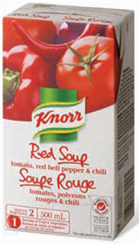 Unilever Bestfoods has launched a line of Eat in Colour soups that feature Combibloc aseptic packaging. The colorful, new particulate-containing soups are being marketed in Canada, France, and Spain.