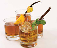 Whiskey can be combined with such flavors as chocolate, peach, ginger, and mint julep to create a variety of drinks as well as sauces and marinades.