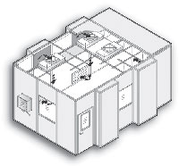 Cleanroom with a recirculating design from Clean Rooms International.