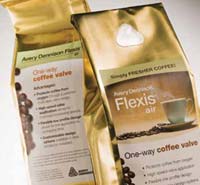 Avery Dennison Flexis™ Air One-way valve permits thorough degassing of packaged coffee.
