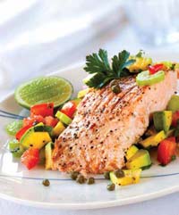 Salmon is rich in omega-3 fatty acids, which are shown to have positive benefits on cognition and overall brain health.