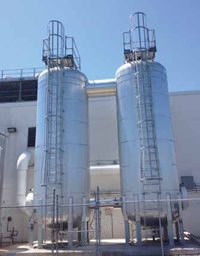 Installing a cooling tower allowed Wornick Foods to dramatically cut back on water use—going from a million gallons a day to 70,000.