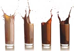 A range of brown hues are obtained from vegetable juice sources.
