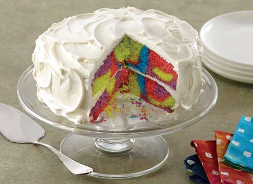Tie-dye birthday cake