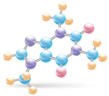 Caffeine molecule