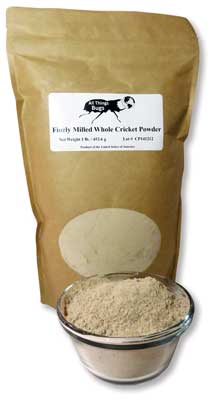 Cricket powder marketed by All Things Bugs