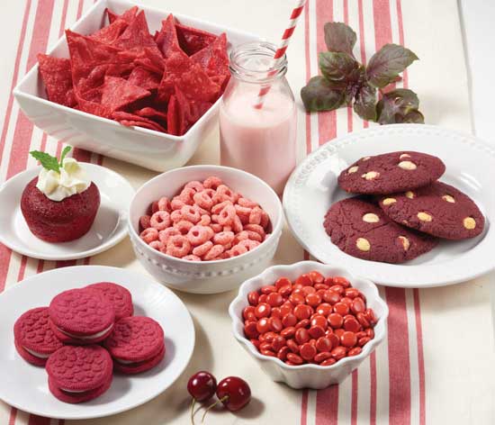 Red coloring in foods
