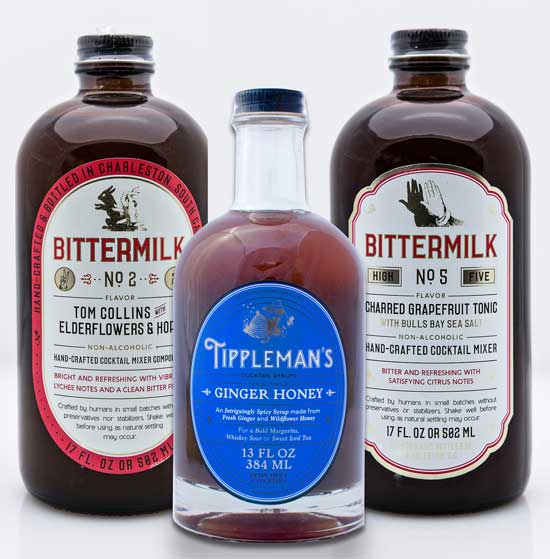 Bittermilk and Tipplemans mixers and syrups 