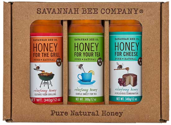 Savannah Bee drizzling honeys 