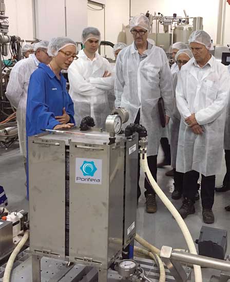 Demonstration of Porifera’s commercial forward osmosis unit.