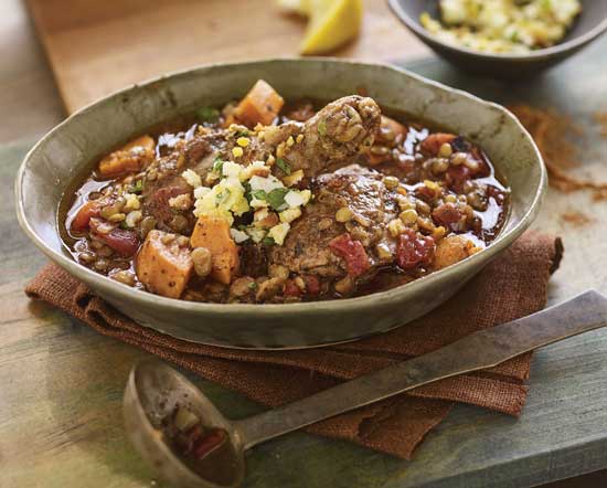 East African chicken and lentil stew