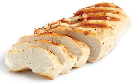 Sliced chicken