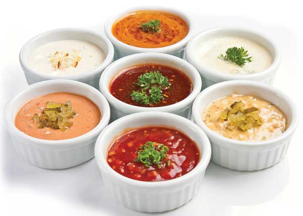 Variety of dipping sauces