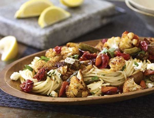 Roasted vegetables and pasta