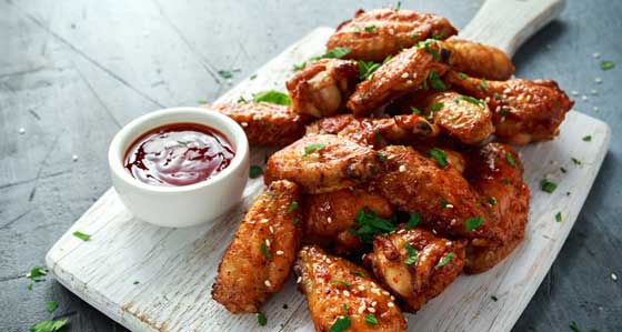 Baked chicken wings