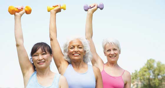 Active senior women