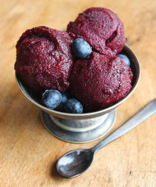 Blueberry sorbet