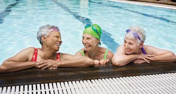 Women in swimming pool