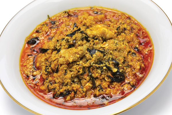 Egusi, a popular Nigerian soup.