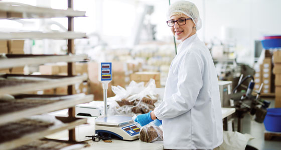 Worker in food facility