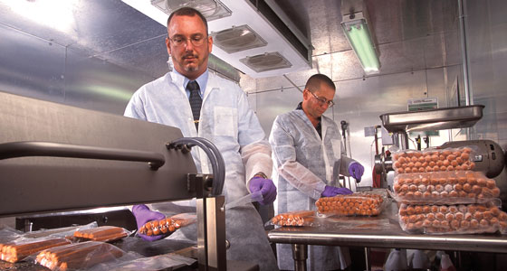 Molecular biologist Chris Sommers (left) and microbiologist Glenn Boyd.